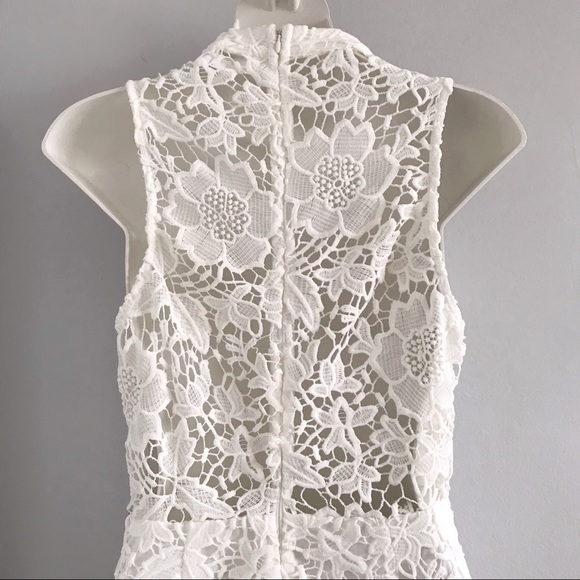 ASTR the Label White Samantha High Neck Dress • M - Picture 5 of 7